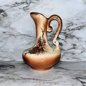 Vintage | Rymes Gifts | Ceramic Pitcher "Pine Cone" with Gold Trim